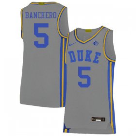 Sale - Gray Paolo Banchero #5 Duke Blue Devils Men Official College Basketball Jersey