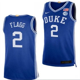 Sale - Royal Men #2 Duke Blue Devils Cooper Flagg Embroidery College Basketball Jersey