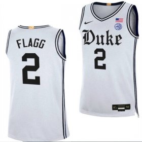 Sale - White Men #2 Duke Blue Devils The Brotherhood Cooper Flagg Embroidery High School Basketball Jersey