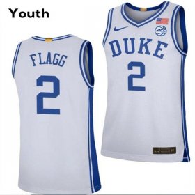 Sale - White Youth #2 Duke Blue Devils Cooper Flagg Official NCAA Basketball Jersey