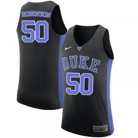 Sale - Black Justin Robinson #50 Duke Blue Devils Men Official High School Basketball Jersey