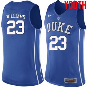 Sale - Blue Shelden Williams #23 Duke Blue Devils Youth Official High School Basketball Jersey