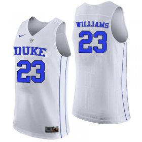 Sale - White Shelden Williams #23 Duke Blue Devils Men Alumni College Basketball Jersey