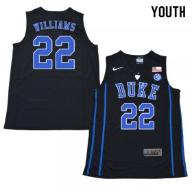 Sale - Black Jason Williams #22 Duke Blue Devils 2018 Youth Embroidery NCAA Basketball Jersey