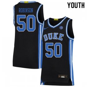 Sale - Black Justin Robinson #50 Duke Blue Devils 2020 Youth Embroidery High School Basketball Jersey